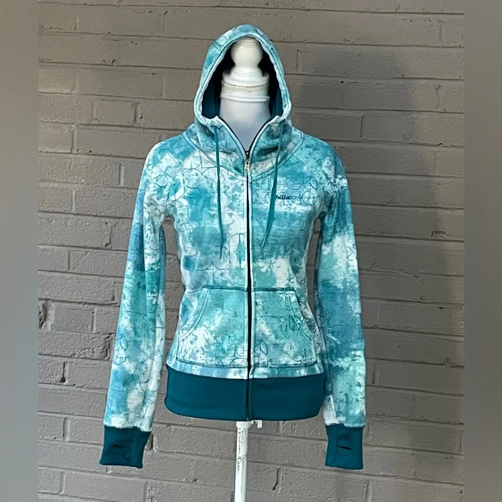 Billabong  print fleece lined hoodie M